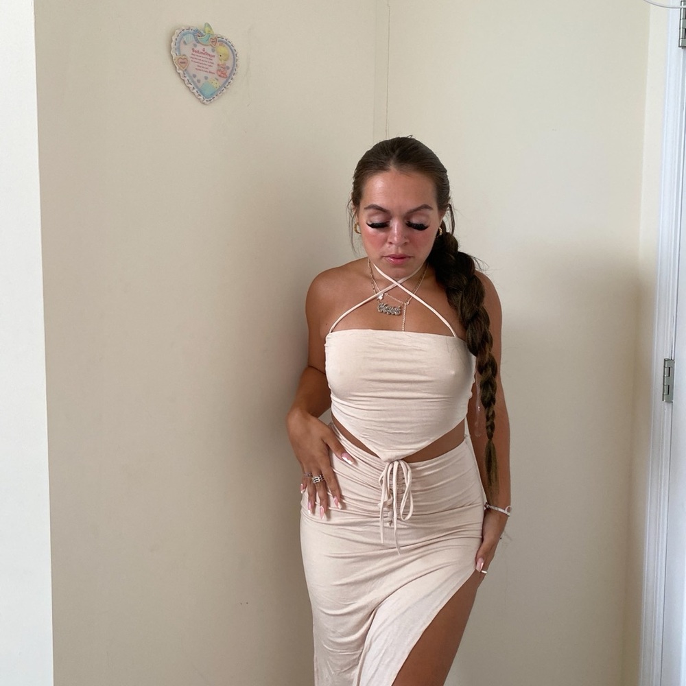 Chic Cream Two-Piece Set - Picture 3 of 3